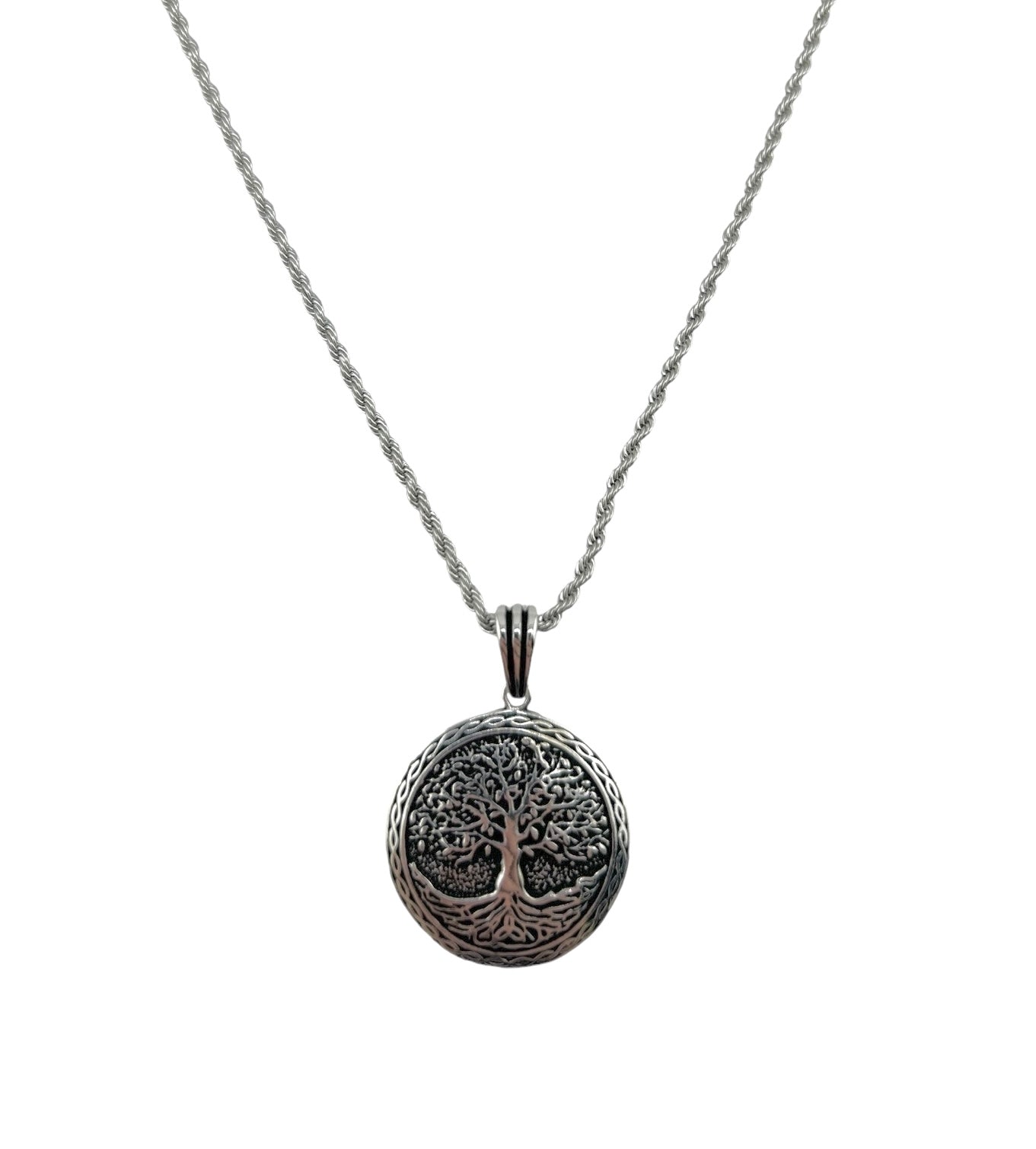 Sterling Silver Tree of Life Mens Pendant