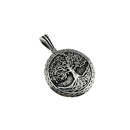 Sterling Silver Tree of Life Mens Pendant