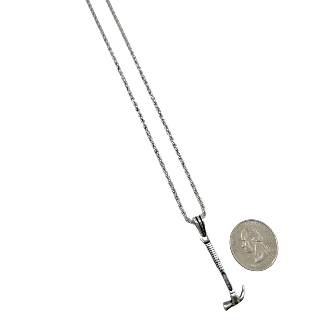 Sterling Silver Hammer Mens Pendant