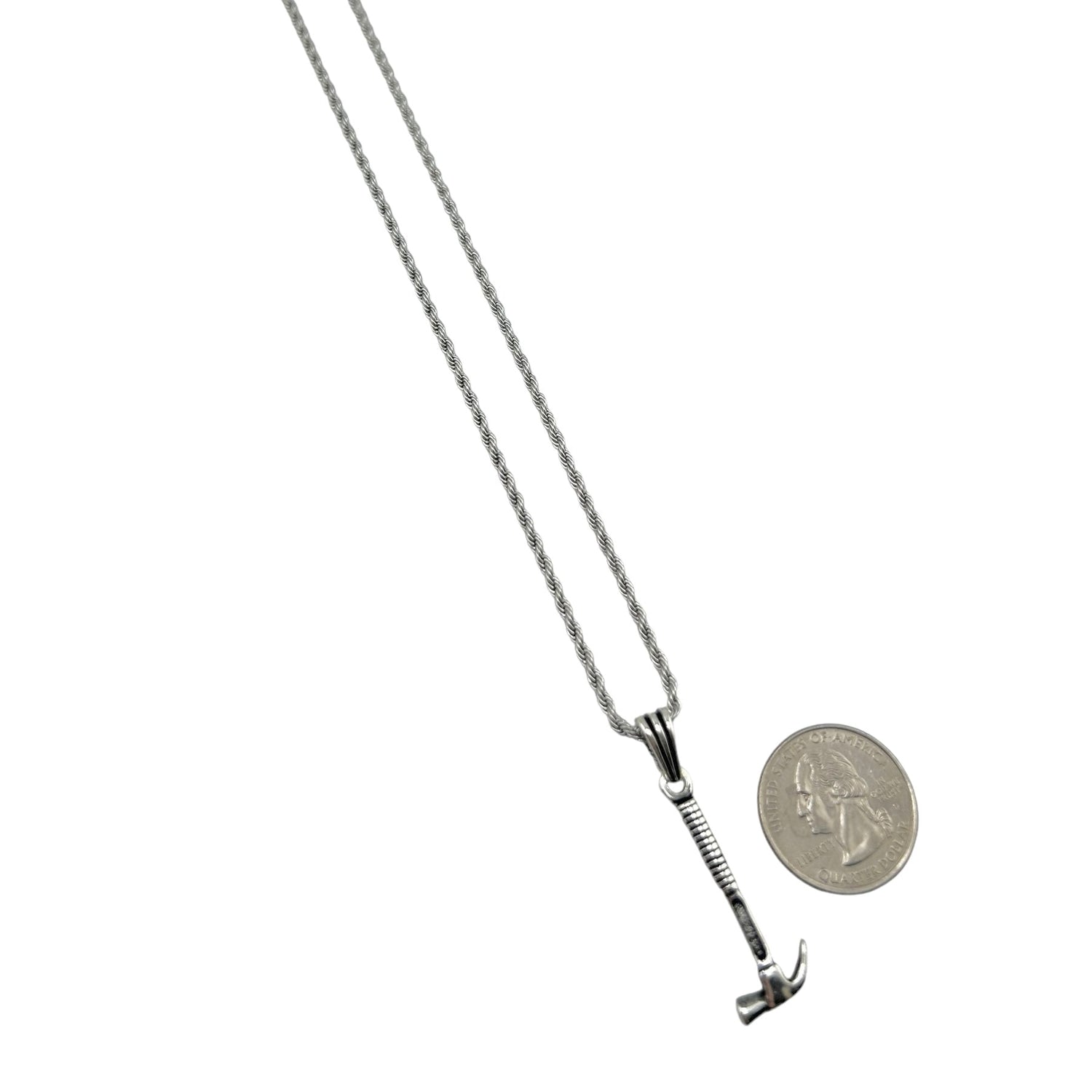 Sterling Silver Hammer Mens Pendant