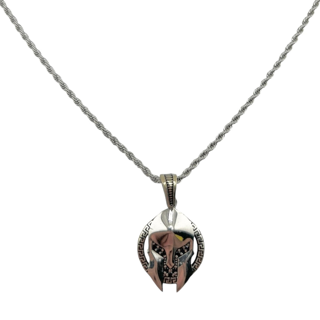 Sterling Silver CZ Gladiator Mens Pendant
