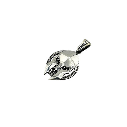 Sterling Silver CZ Gladiator Mens Pendant