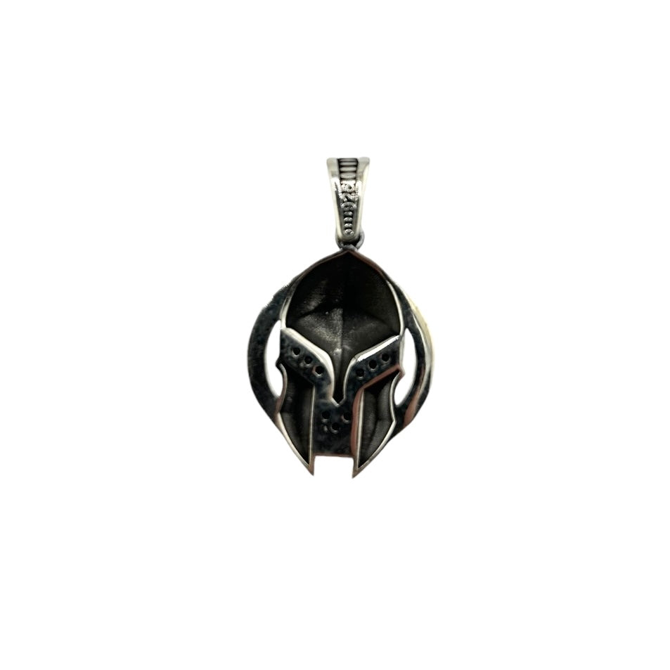 Sterling Silver CZ Gladiator Mens Pendant