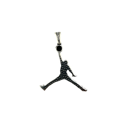 Sterling Silver CZ Hooper Mens Pendant