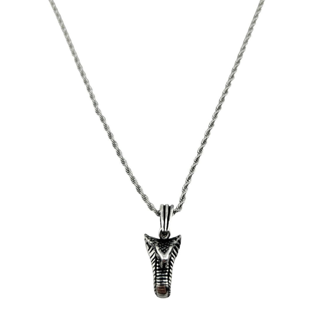 Sterling Silver Cobra Mens Pendant