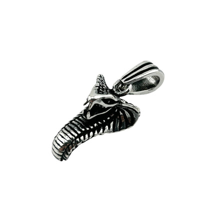 Sterling Silver Cobra Mens Pendant