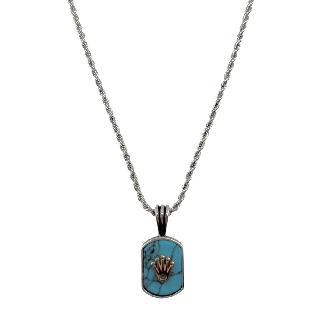 Sterling Silver Turquoise Mens Pendant
