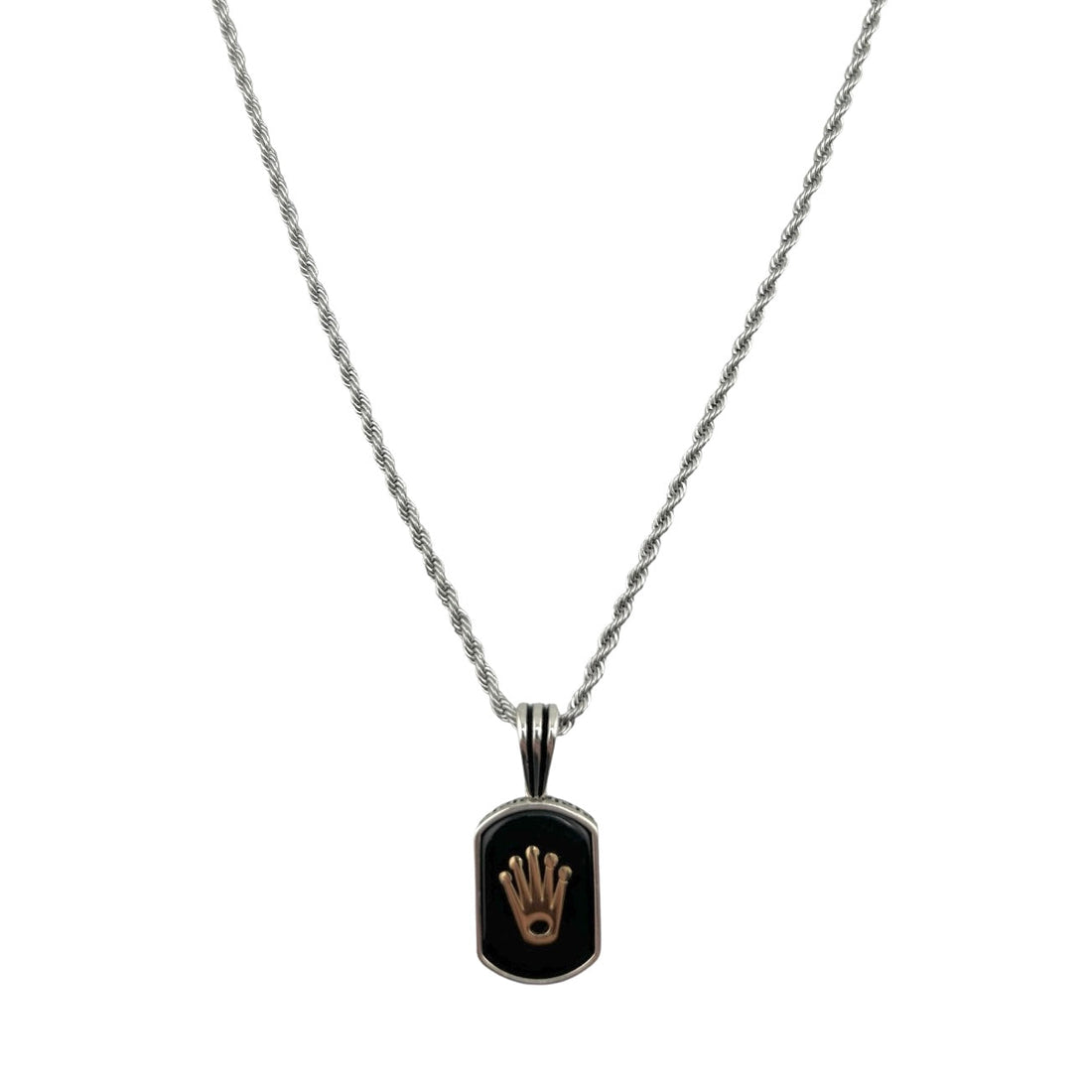 Sterling Silver Onyx Mens Pendant