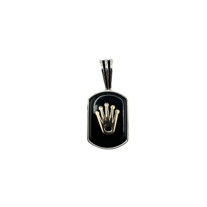 Sterling Silver Onyx Mens Pendant