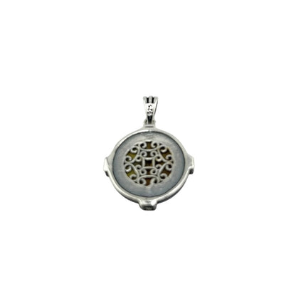 Sterling Silver Compass Mens Pendant