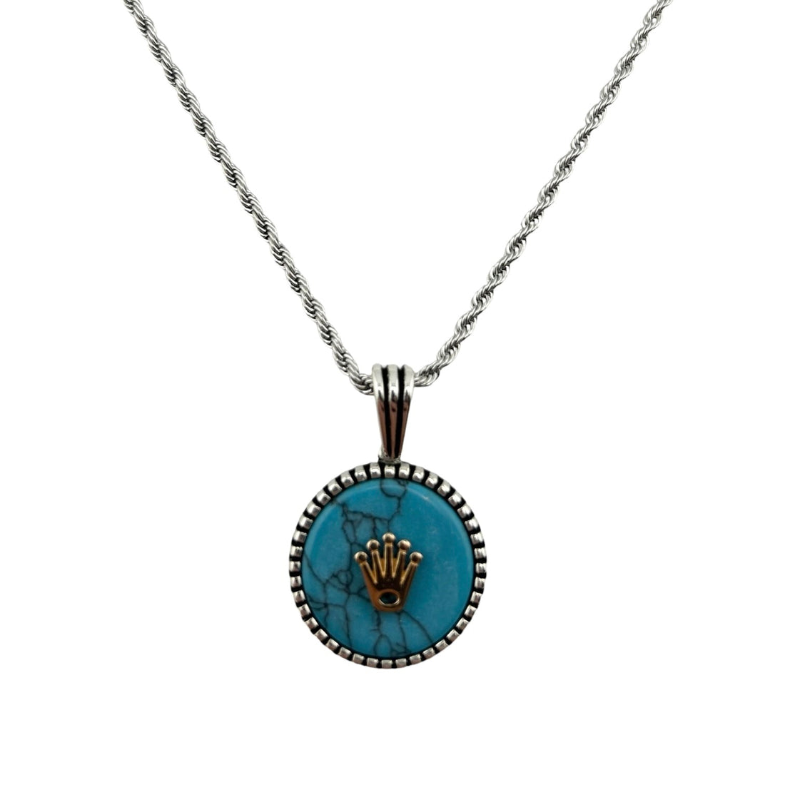 Sterling Silver Turquoise Mens Pendant