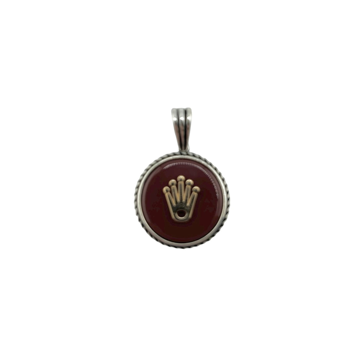 Sterling Silver Agate Mens Pendant