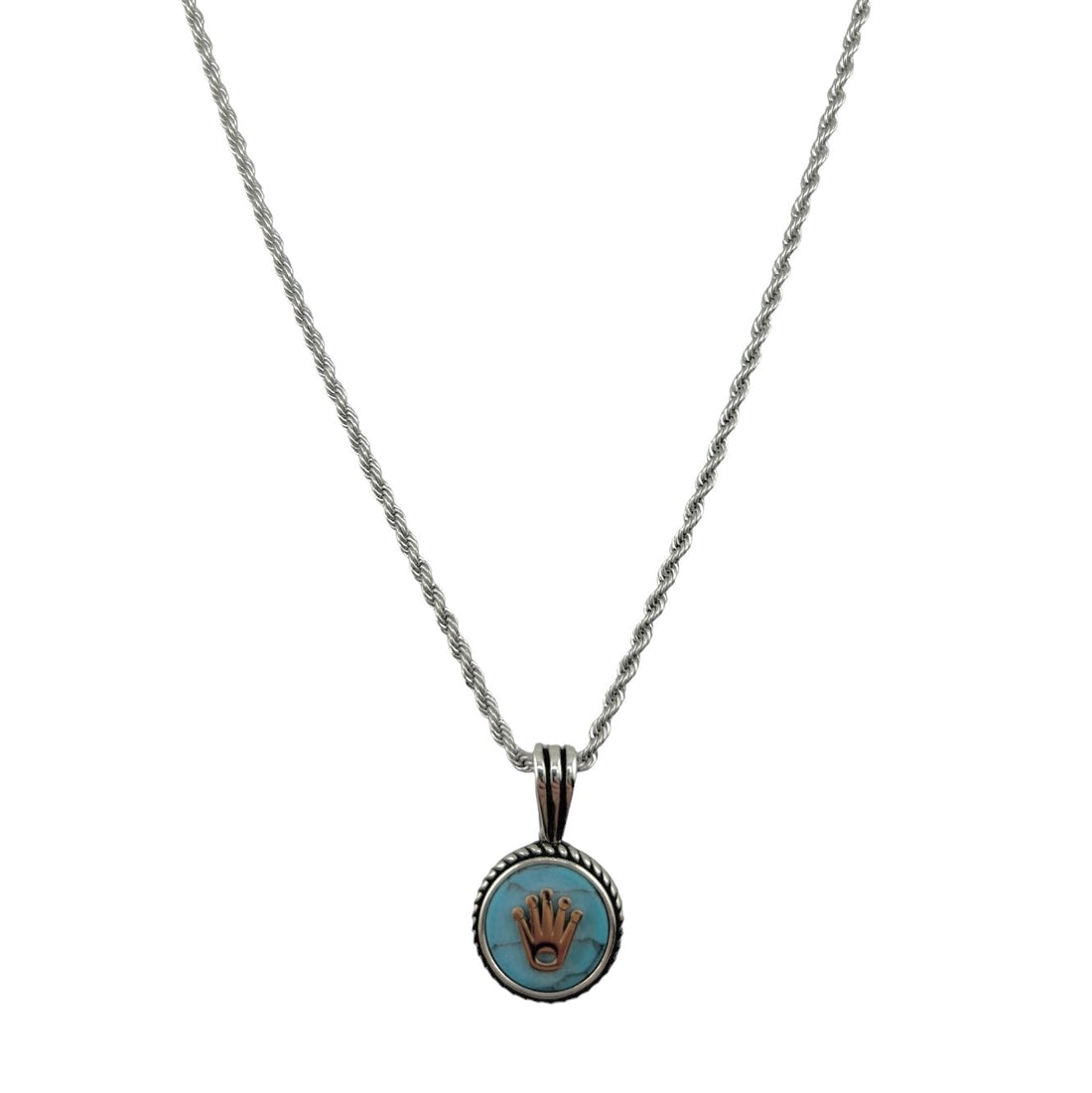Sterling Silver Turquoise Mens Pendant