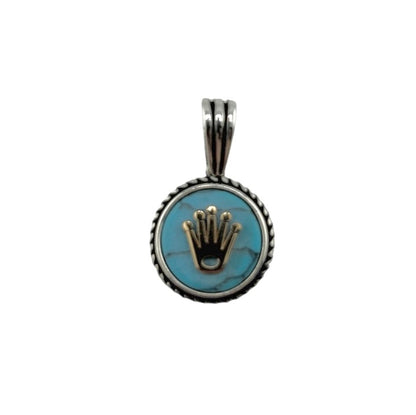 Sterling Silver Turquoise Mens Pendant