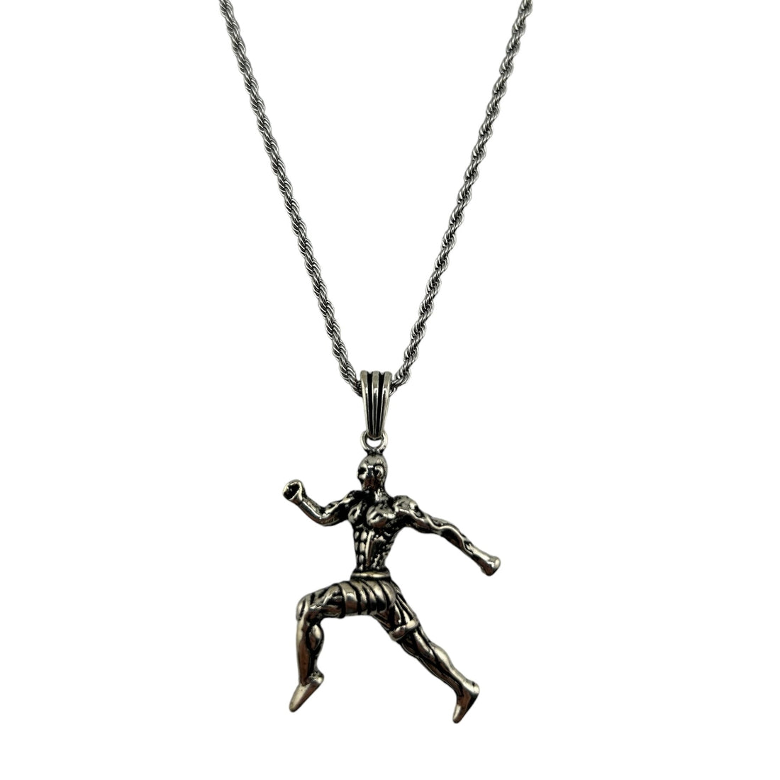Sterling Silver Runner Mens Pendant
