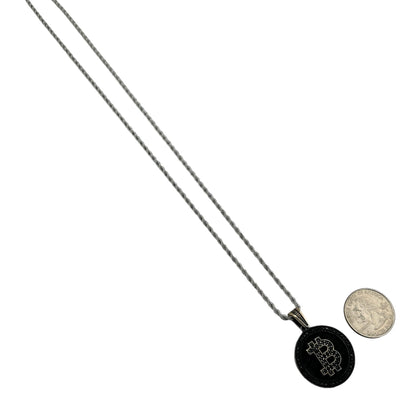Sterling Silver CZ Bitcoin Mens Pendant