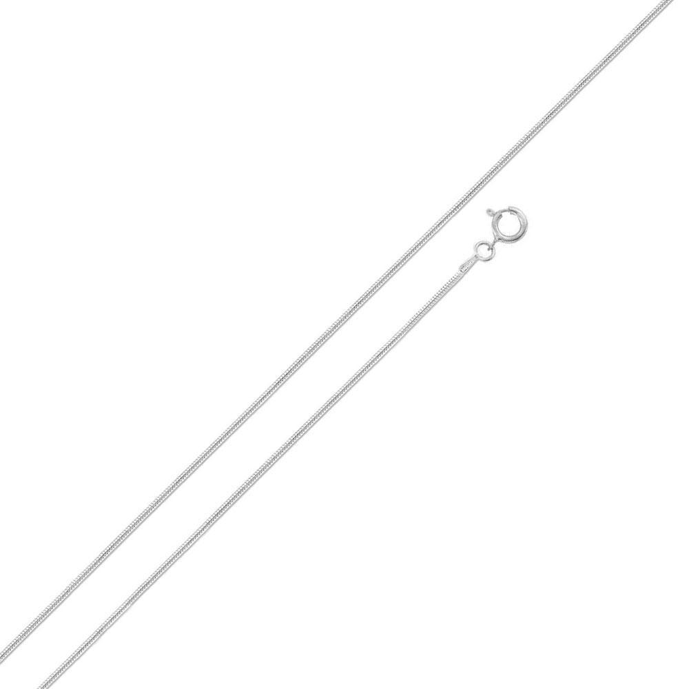 Sterling Silver Round Snake 010 0.8mm Chain All Lengths