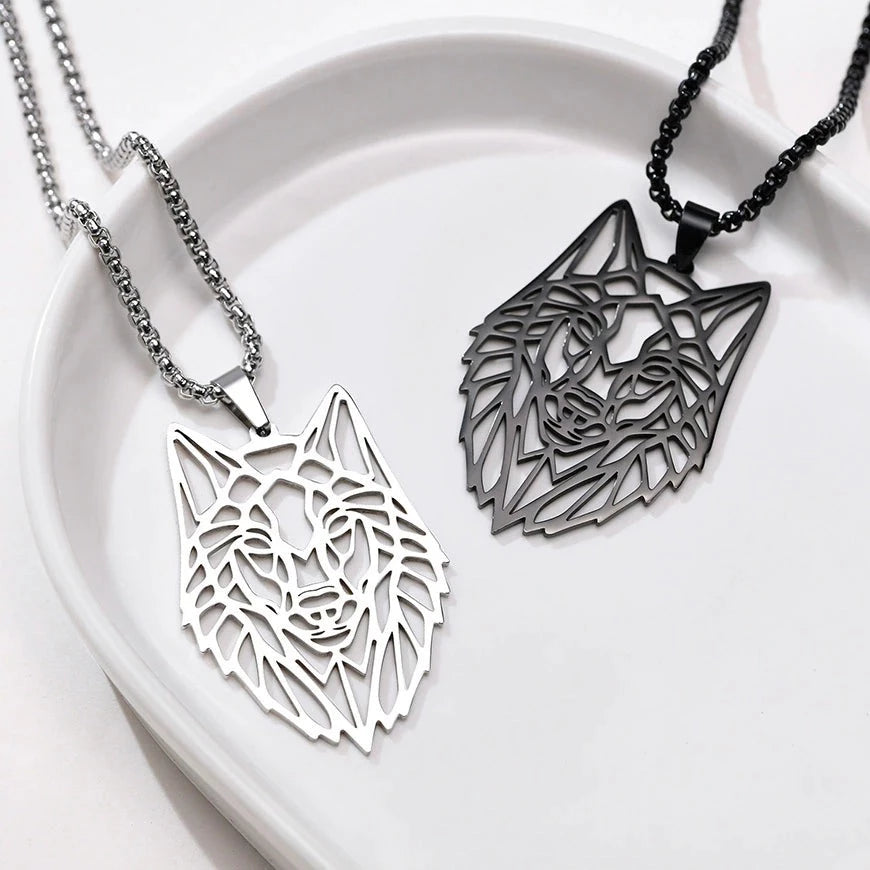 Stainless Steel Wolf Necklace