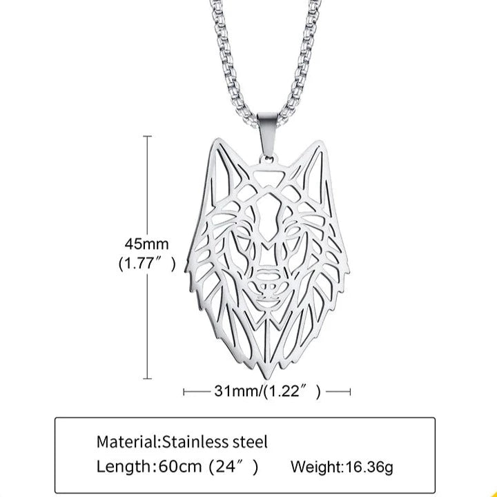 Stainless Steel Wolf Necklace