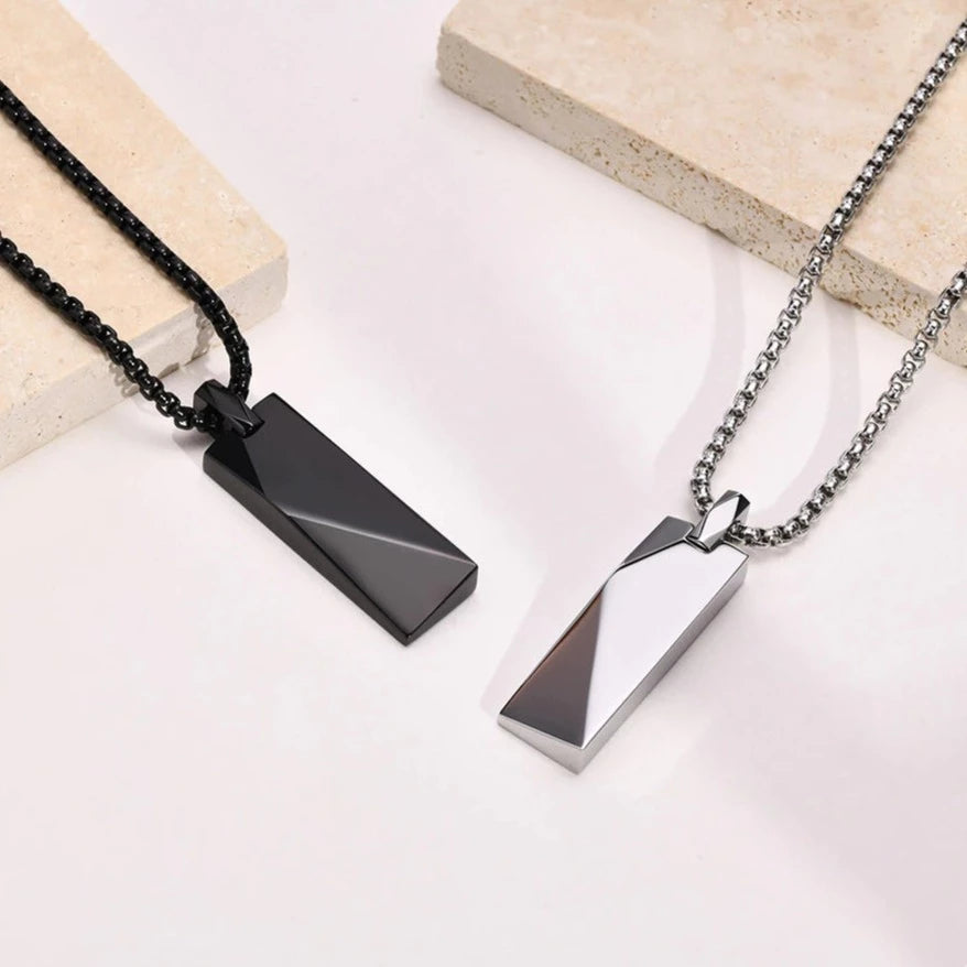 Stainless Steel Rectangle Necklace