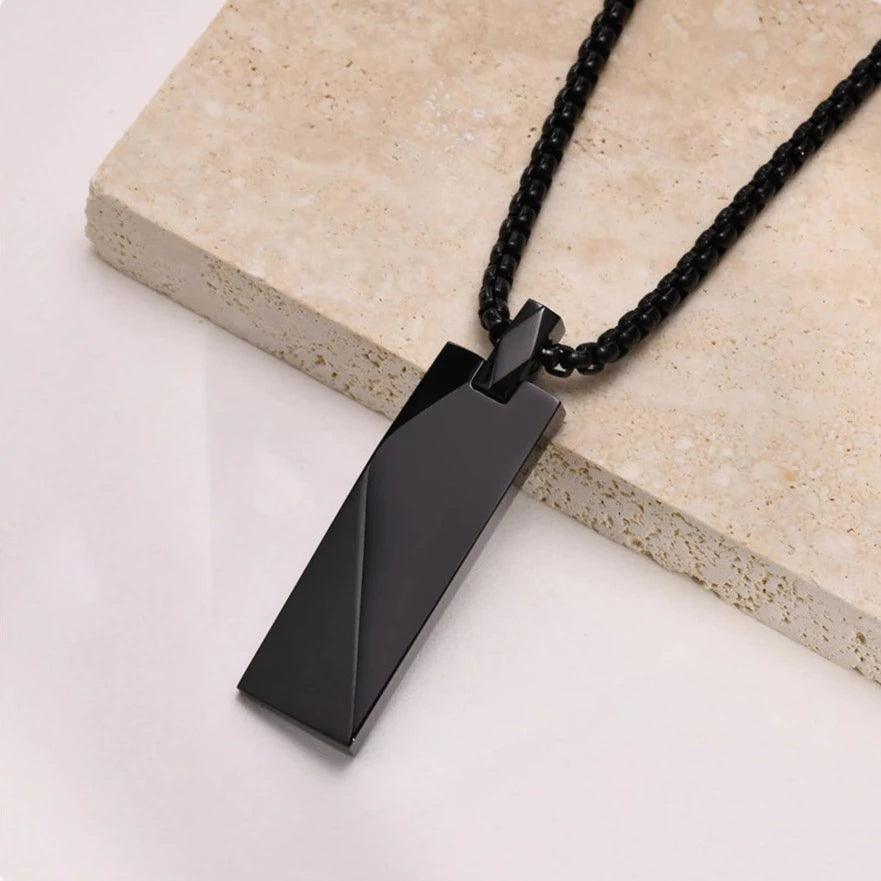 Stainless Steel Rectangle Necklace