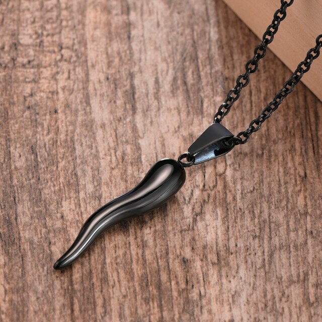 Stainless Steel Bull Horn Necklace