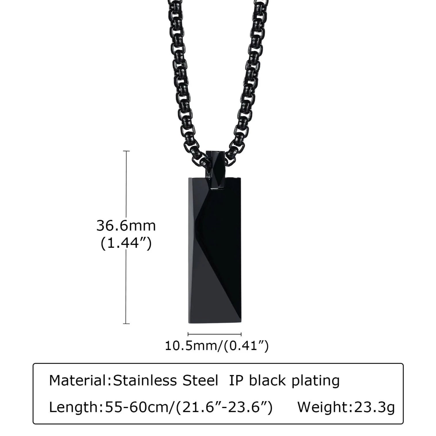 Stainless Steel Rectangle Necklace