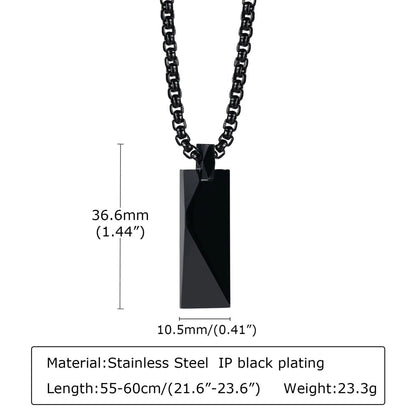 Stainless Steel Rectangle Necklace