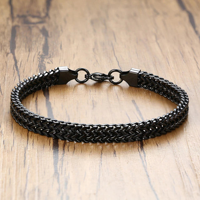 Stainless Steel Cubic Foxtail Bracelet