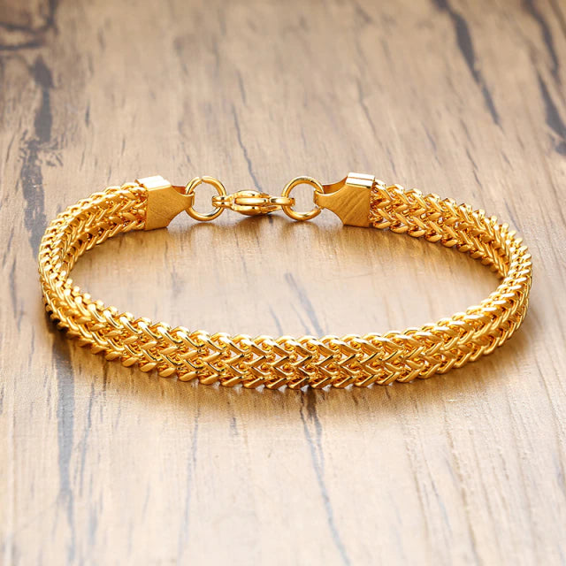 Stainless Steel Cubic Foxtail Bracelet